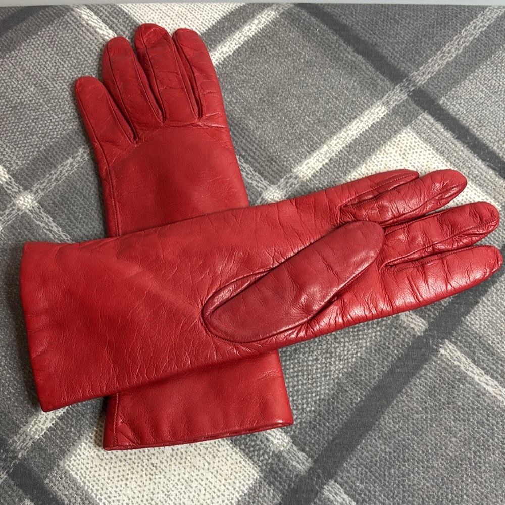 Made in Italy Leather Gloves with rabbit fur lining - Picture 8 of 8